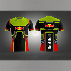Mens Red Bull T Shirt Oversize 3D Printed Short Sleeve Tee Motorcycle Racing Offroad Clothing Summer Top - DigiTech ecom Store