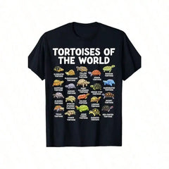 Men's Tortoises of the World Graphic Tee - 100% Cotton, Breathable - DigiTech ecom Store
