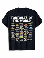 Men's Tortoises of the World Graphic Tee - 100% Cotton, Breathable - DigiTech ecom Store