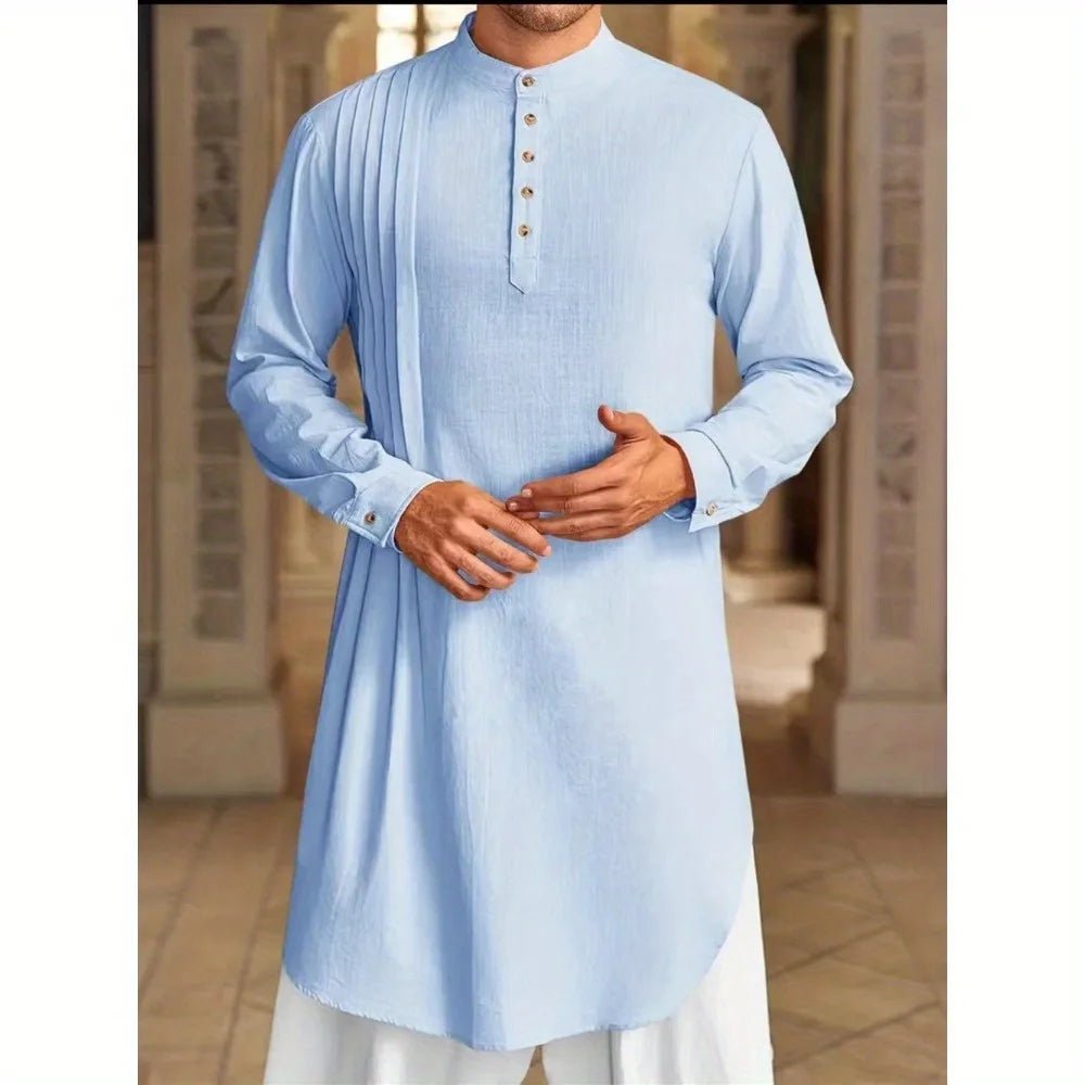 Middle Eastern Arab, Men's Button - Down Shirt, Muslim Robe for Dress Up and Cosplay - DigiTech ecom Store