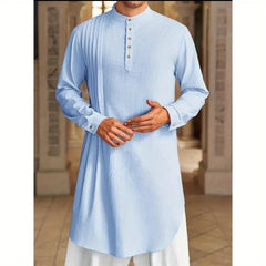 Middle Eastern Arab, Men's Button - Down Shirt, Muslim Robe for Dress Up and Cosplay - DigiTech ecom Store