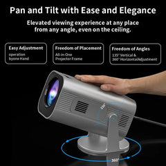 Mini Portable 1080P Native Projector Smart Home Theater LED 4K 8K Android Outdoor Video Game Mobile Pocket Phone Cinema Wifi BT - DigiTech ecom Store