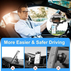 Phone Mount for Car, 2024 Upgraded Rear View Mirror Phone Holder, Universal Mount, Rotatable Phone Holder for Car Compatible - DigiTech ecom Store