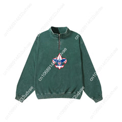 Scouts of America Retro Sweatshirt Man Woman Teenager Vintage Pullover Half Zipper Sweat Shirt Photo Custom Long Sleeved Tshirt - DigiTech ecom Store