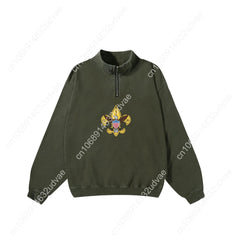 Scouts of America Retro Sweatshirt Man Woman Teenager Vintage Pullover Half Zipper Sweat Shirt Photo Custom Long Sleeved Tshirt - DigiTech ecom Store
