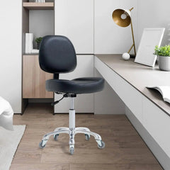 Vanity Rolling Chair Esthetician Shop Stool With Wheels,Ergonomic Lash Arml Office Chair, Desk Chair For Makeup Bedroom - DigiTech ecom Store