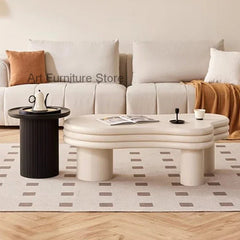 Waterproof White Coffee Table Wooden Minimalist Designer Italian Coffee Tables Unique Sofa Side Mesas Bajas Home Decorations - DigiTech ecom Store