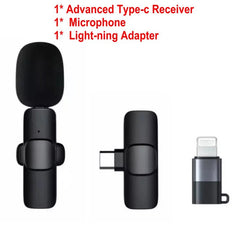 Wireless Lavalier Microphone Portable Audio Video Recording Mic For IPhone Android Mobile Phone Live Broadcast Game Microfonoe - DigiTech ecom Store